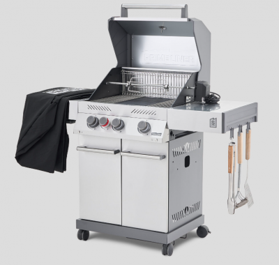 Газовый грилль Primeliner 3+1 горелки S Class (стальной) DELUX (инструменты,вертел,чехол,планча)